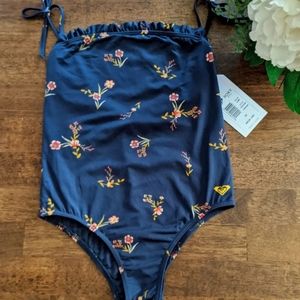 Girls Roxy Floral One Piece Swimsuit